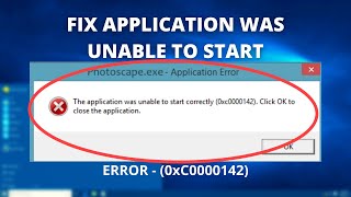 Fix Error 0xc0000142 Application Was Unable To Start Correctly [upl. by Ayamahs]