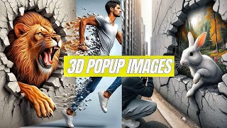 Bing image creator  create 3d popup effect [upl. by Hsakaa240]