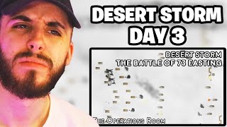 Brit Reacts to Desert Storm  The Ground War Day 3  The Great Tank Battle of 73 Easting  Animated [upl. by Relluf]