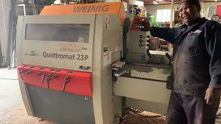 4 head moulder in action Weinig Quattromat 23P [upl. by Jez]