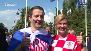 Croatian President Arrives In Sochi To Attend CroatiaRussia World Cup Quarterfinal [upl. by Dahij]