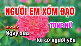 Karaoke Người Em Xóm Đạo Tone Nữ Nhạc Sống Dễ Hát  Duy Chiến [upl. by Yroggerg296]