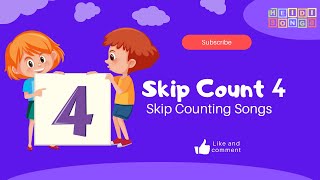 SKIP COUNT FOUR  HeidiSongs Skip Counting Songs [upl. by Romie]