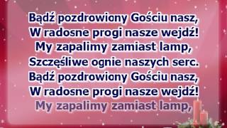 Bądź pozdrowiony Gościu nasz  z linią melodyczną  karaoke [upl. by Richy]