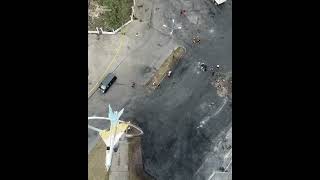 Drone footage  Rocket attack on Vinnitsa Ukraine [upl. by Annaor407]