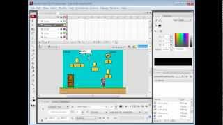 Adobe Flash  AS3  Platform Game  Lesson 5b  Adding Static Enemy [upl. by Evannia]