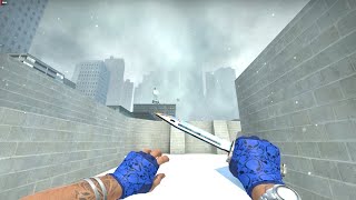 CSGO BAYONET BLUE GEM SEED 555  SKIN SHOWCASE [upl. by Iormina]