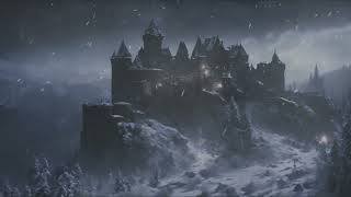 Snowstorm Sounds Blizzard and Winter Wind at Mountain Castle Chilly Night Ambience [upl. by Tannen]