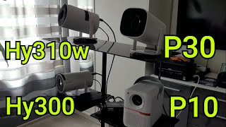 Projektor Led Magcubic Hy300 Hy310w Hongtop P30 Hongtop P10 porównanie wyświetlanego obrazu [upl. by Rosenberger]