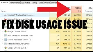 Windows Disk Usage at 100 QUICK FIX [upl. by Notnilc150]