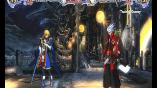 BlazBlue Calamity Trigger  Jin Kisaragi  Tutorial Fighting Guide [upl. by Ahsilat]