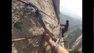 Huashan Cliffside plank path [upl. by Aela]