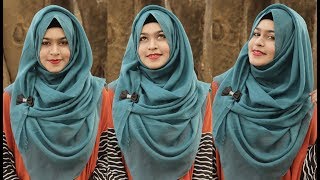 One pin Beginners Full Coverage Hijab Style 2019  MUNA [upl. by Nylyram591]