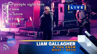 UNPLUGGED DYOU KNOW WHAT I MEAN OASIS Liam Gallagher Momentum Live MNL [upl. by Eniamirt837]