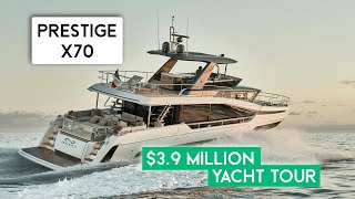 39M  2024 Prestige X70 Luxury Yacht Walkthrough [upl. by Shue]