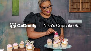 GoDaddy Teams Up With Nikas Cupcake Bar In Baltimore [upl. by Drawyeh372]