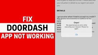 DoorDash App Not Working How to Fix DoorDash App Not Working [upl. by Haggai]