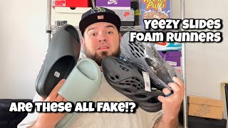 Adidas Yeezy Slides and Foam Runners Are These ALL FAKE MX Granite Dark Onyx Salt [upl. by Ahsel]