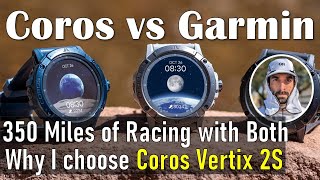 Coros vs Garmin  Comparing Coros Vertix 2S to Garmin Fenix at Cocodona 250 [upl. by Studnia360]