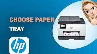 How to Choose Paper Tray on HP Officejet Pro 9025e [upl. by Shirline]