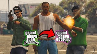 CJ Taking Back Grove Street From Ballas in GTAV [upl. by Eiramnerual130]