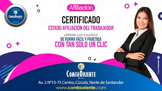 Conozca cómo obtener certificado estado afiliación del trabajador en portal de afiliaciones en línea [upl. by Lefkowitz]