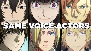 Bungo Stray Dogs Characters Japanese Dub Voice Actors Same Anime Characters Seven Deadly Sins [upl. by Downing417]