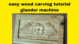 iasy bad drop carving with glandercarving with glander machine in wood 🪵🪓 [upl. by Kala757]