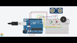 How to Make an Arduino UltraSound Parking Sensor with tinkercad [upl. by Telrahc158]