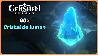 Emplacement des 80 Cristal de lumen  Genshin Impact [upl. by Lehman425]