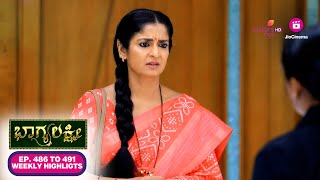 Bhagyalakshmi  Ep 486 To 491  Weekly Highlights  Series of problems for Bhagya [upl. by Acisseg]