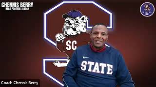 JAMES HILL SPORTS MEAC HBCU SC STATE COACH CHENNIS BERRY TALKS BULLDOGS FOOTBALL 1072024 [upl. by Asemaj]