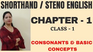 English Shorthand Chapter 1st  New Era Shorthand Chapter 1 In English  Steno Consonants and Basics [upl. by Dleifniw304]