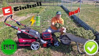 Einhell GECM 3647 S HW Li 4000 mAh Cordless Lawn Mower  Test [upl. by Araht]