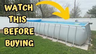 Quick Review of Bestway Power Steel 31x16x52 Rectangular Metal Frame Above Ground Swimming Pool [upl. by Grosberg]