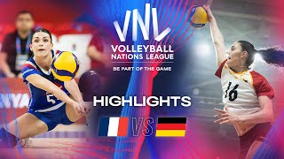 🇫🇷 FRA vs 🇩🇪 GER  Highlights  Week 1  Womens VNL 2024 [upl. by Mayhs]