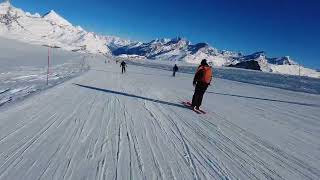 Skiing in Zermatt Plateau Rosa 3480 m to Furi 1867 m [upl. by Rybma]