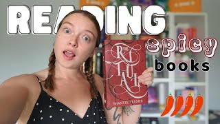 Reading spicy books for a week Reading Vlog [upl. by Ahsiekyt]