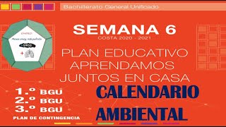 Semana 6✔✔ Bachillerato Calendario Ambiental Dodecaedro [upl. by Aeikan825]