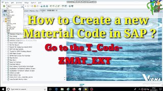 How to create New Material code in DoP SAP module [upl. by Ludwig179]