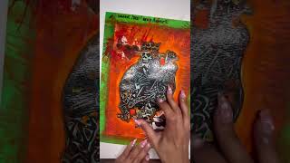 pov youre peeling off frisket satisfying 💀🤍 painting process timelapse artist peeloff [upl. by Names806]