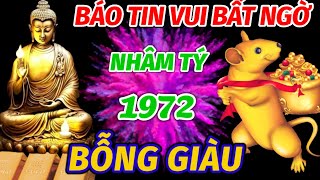 TUỔI NHÂM TÝ 1972 BẤT NGỜ TIN VUI KÉO ĐẾN TRONG 2 THÁNG CUỐI NĂM ĐANG NGHÈO KHỔ BỖNG ĐỔI ĐỜI GIÀU [upl. by Arec]