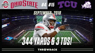 Dwayne Haskins Performs in Prime Time 4 Ohio State vs 15 TCU 2018 September 15 [upl. by Farlee]