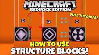 How To Use Structure Blocks In Minecraft Bedrock Tutorial Everything You Need To Know [upl. by Dodie]