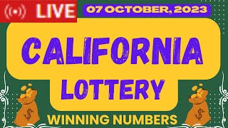 California Evening Lottery Drawing Results  07 Oct 2023  Daily 3  Fantasy 5  SuperLotto Plus [upl. by Anaitsirhc]