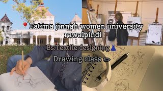 Fatima jinnah women university rawalpindi💚fjwu rawalpinditextiledesigning viralvideo university [upl. by Emersen445]