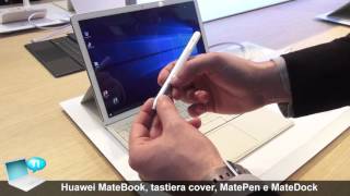 Huawei MateBook tastiera cover MatePen e MateDock [upl. by Jamieson469]