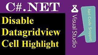 Escape the Hover Color Nightmare Disabling DataGridView Cell Hover Background  C [upl. by Tamberg]
