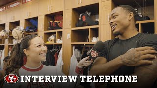 Playing Interview Telephone in the 49ers Locker Room ☎️  49ers [upl. by Hcone859]