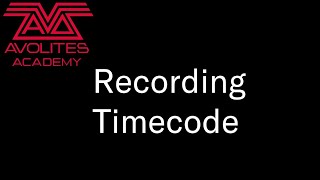 Recording Timecode [upl. by Ayatnahs214]